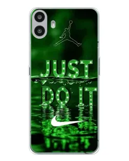 Чехол для Nothing CMF Phone 1 с картинкой «Зеленый неоновый Nike»