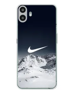 Чехол для Nothing CMF Phone 1 с картинкой «Nike — зимние горы»