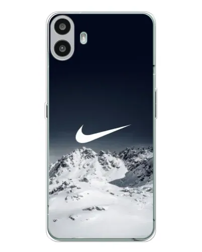 Чехол для Nothing CMF Phone 1 с картинкой «Nike — зимние горы» Чехол для Nothing CMF Phone 1 с картинкой «Nike — зимние горы»