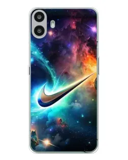 Чехол для Nothing CMF Phone 1 с картинкой «Космический Nike Swoosh»
