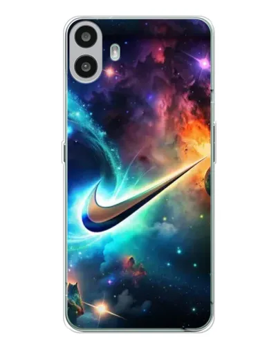 Чехол для Nothing CMF Phone 1 с картинкой «Космический Nike Swoosh» Чехол для Nothing CMF Phone 1 с картинкой «Космический Nike Swoosh»
