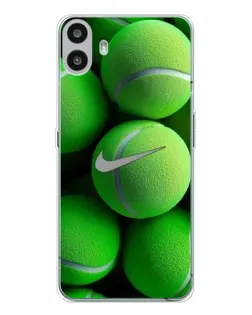 Чехол для Nothing CMF Phone 1 с картинкой «Теннисные мячи Найк»