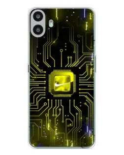 Чехол для Nothing CMF Phone 1 с картинкой «Nike — золотая искра»