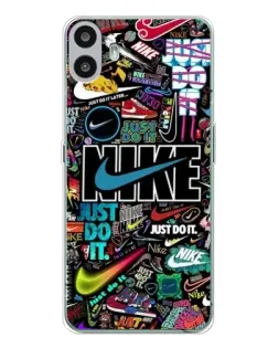 Чехол для Nothing CMF Phone 1 с картинкой «Яркий коллаж Nike»