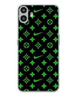 Чехол для Nothing CMF Phone 1 с картинкой «Неоновый принт LV»