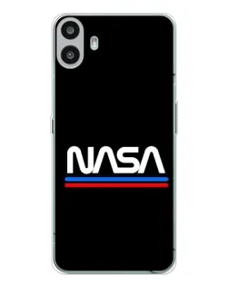 Чехол для Nothing CMF Phone 1 с картинкой «NASA — классика Red Blue»