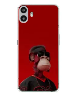 Чехол для Nothing CMF Phone 1 с картинкой «Bored Ape в красном» Чехол для Nothing CMF Phone 1 с картинкой «Bored Ape в красном»