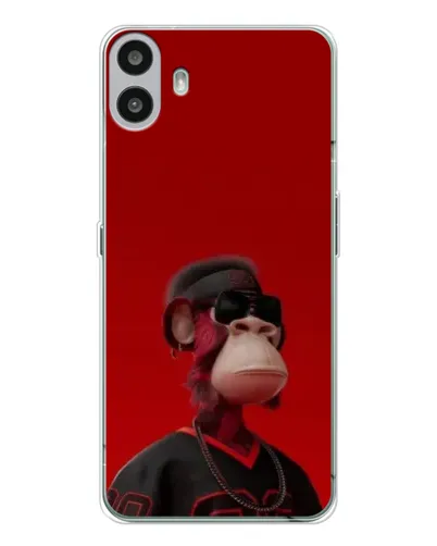 Чехол для Nothing CMF Phone 1 с картинкой «Bored Ape в красном» Чехол для Nothing CMF Phone 1 с картинкой «Bored Ape в красном»