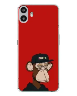 Чехол для Nothing CMF Phone 1 с картинкой «Bored Ape — красный фон» Чехол для Nothing CMF Phone 1 с картинкой «Bored Ape — красный фон»