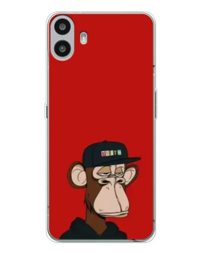 Чехол для Nothing CMF Phone 1 с картинкой «Bored Ape — красный фон» Чехол для Nothing CMF Phone 1 с картинкой «Bored Ape — красный фон»