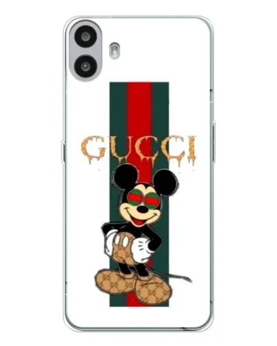 Чехол для Nothing CMF Phone 1 с картинкой «Микки Маус Gucci — полосы» Чехол для Nothing CMF Phone 1 с картинкой «Микки Маус Gucci — полосы»