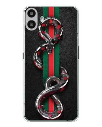 Чехол для Nothing CMF Phone 1 с картинкой «Gucci — змея на полосе» Чехол для Nothing CMF Phone 1 с картинкой «Gucci — змея на полосе»