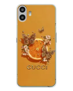 Чехол для Nothing CMF Phone 1 с картинкой «Gucci — золотые бабочки» Чехол для Nothing CMF Phone 1 с картинкой «Gucci — золотые бабочки»