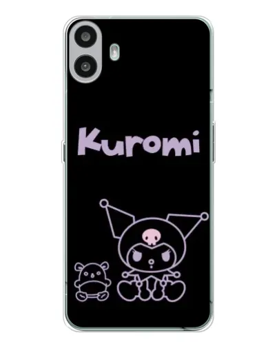 Чехол для Nothing CMF Phone 1 с картинкой «Kuromi — черный минимализм»