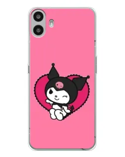 Чехол для Nothing CMF Phone 1 с картинкой «Kuromi — любовь в сердце»