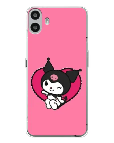 Чехол для Nothing CMF Phone 1 с картинкой «Kuromi — любовь в сердце»
