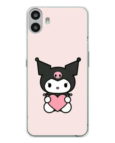 Чехол для Nothing CMF Phone 1 с картинкой «Kuromi и сердце»