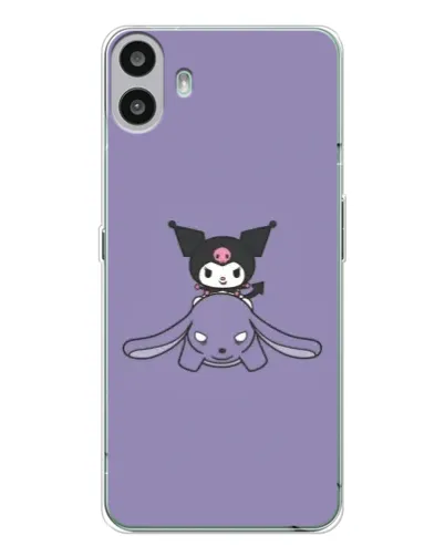 Чехол для Nothing CMF Phone 1 с картинкой «Kuromi на лиловом фоне»