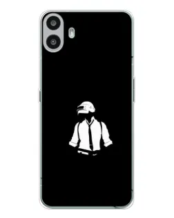Чехол для Nothing CMF Phone 1 с картинкой «PUBG — белый шлем»