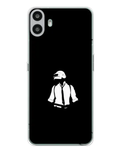 Чехол для Nothing CMF Phone 1 с картинкой «PUBG — белый шлем»