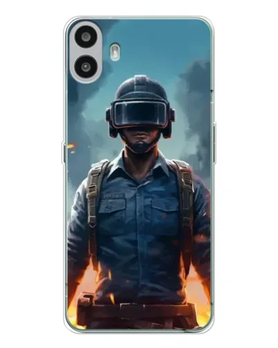 Чехол для Nothing CMF Phone 1 с картинкой «PUBG — реалистичный герой»