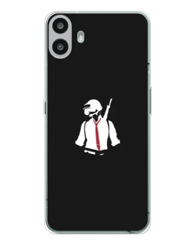 Чехол для Nothing CMF Phone 1 с картинкой «PUBG — силуэт воина»