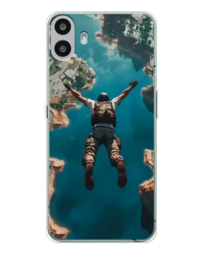 Чехол для Nothing CMF Phone 1 с картинкой «PUBG — свободное падение»