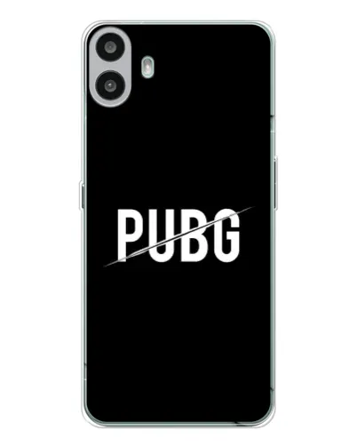 Чехол для Nothing CMF Phone 1 с картинкой «PUBG — белый логотип»