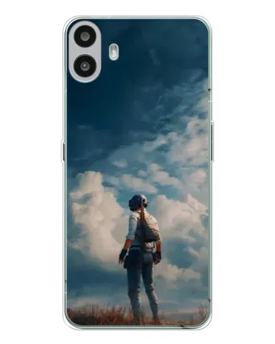 Чехол для Nothing CMF Phone 1 с картинкой «Герой PUBG на скале»