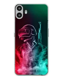 Чехол для Nothing CMF Phone 1 с картинкой «PUBG — огненный воин»