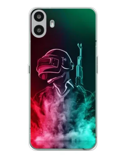 Чехол для Nothing CMF Phone 1 с картинкой «PUBG — огненный воин»