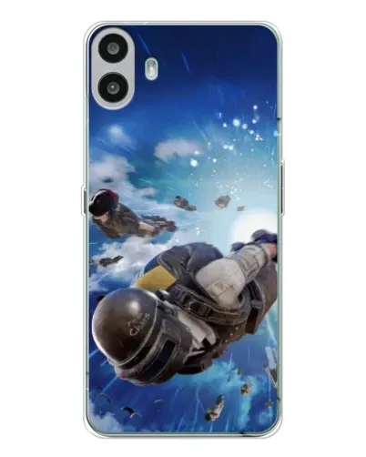 Чехол для Nothing CMF Phone 1 с картинкой «Десант PUBG — прыжок»