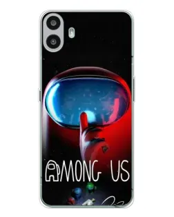 Чехол для Nothing CMF Phone 1 с картинкой «Красный импостер — макро»