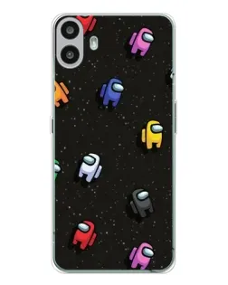 Чехол для Nothing CMF Phone 1 с картинкой «Космический паттерн Among Us»