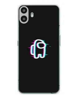 Чехол для Nothing CMF Phone 1 с картинкой «Among Us неон»