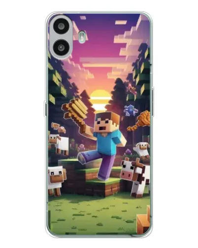 Чехол для Nothing CMF Phone 1 с картинкой «Стив на ферме» Чехол для Nothing CMF Phone 1 с картинкой «Стив на ферме»
