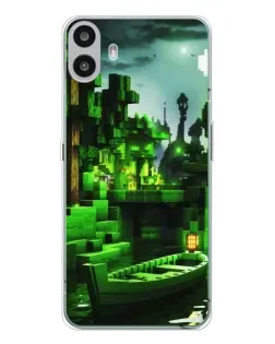 Чехол для Nothing CMF Phone 1 с картинкой «Minecraft лесной пейзаж»