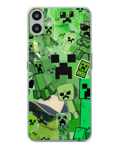 Чехол для Nothing CMF Phone 1 с картинкой «Криперы Minecraft» Чехол для Nothing CMF Phone 1 с картинкой «Криперы Minecraft»