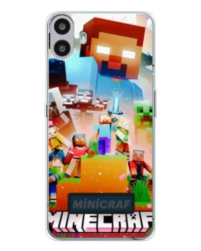 Чехол для Nothing CMF Phone 1 с картинкой «Minecraft герои игры» Чехол для Nothing CMF Phone 1 с картинкой «Minecraft герои игры»