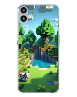 Чехол для Nothing CMF Phone 1 с картинкой «Minecraft летний день»
