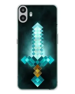 Чехол для Nothing CMF Phone 1 с картинкой «Алмазный меч неон»