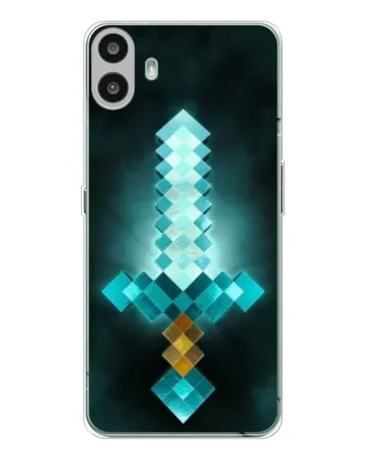 Чехол для Nothing CMF Phone 1 с картинкой «Алмазный меч неон» Чехол для Nothing CMF Phone 1 с картинкой «Алмазный меч неон»
