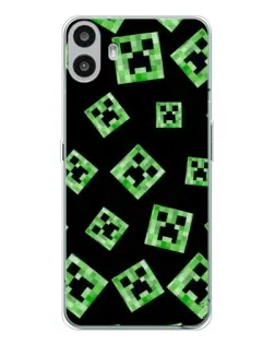 Чехол для Nothing CMF Phone 1 с картинкой «Паттерн с криперами»