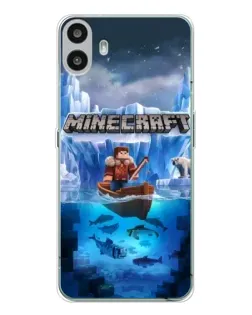 Чехол для Nothing CMF Phone 1 с картинкой «Minecraft ледяной мир»
