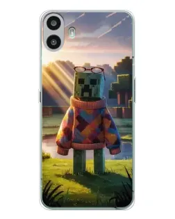 Чехол для Nothing CMF Phone 1 с картинкой «Крипер в свитере»