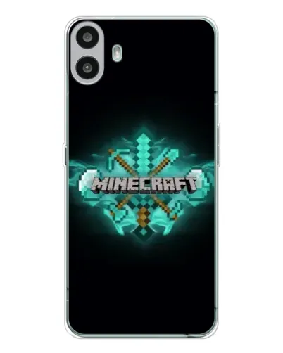 Чехол для Nothing CMF Phone 1 с картинкой «Minecraft Diamond лого» Чехол для Nothing CMF Phone 1 с картинкой «Minecraft Diamond лого»