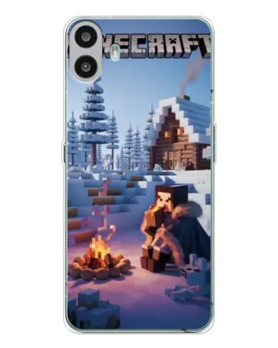 Чехол для Nothing CMF Phone 1 с картинкой «Зимний Minecraft» Чехол для Nothing CMF Phone 1 с картинкой «Зимний Minecraft»