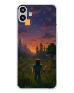 Чехол для Nothing CMF Phone 1 с картинкой «Стив у башни»