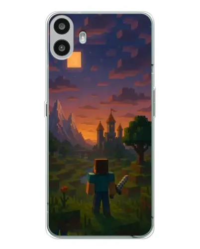 Чехол для Nothing CMF Phone 1 с картинкой «Стив у башни» Чехол для Nothing CMF Phone 1 с картинкой «Стив у башни»