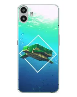 Чехол для Nothing CMF Phone 1 с картинкой «Черепаха Minecraft»